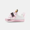 * | Moschino Newborn Strap Teddy And Embroidered First Shoes White/Pink