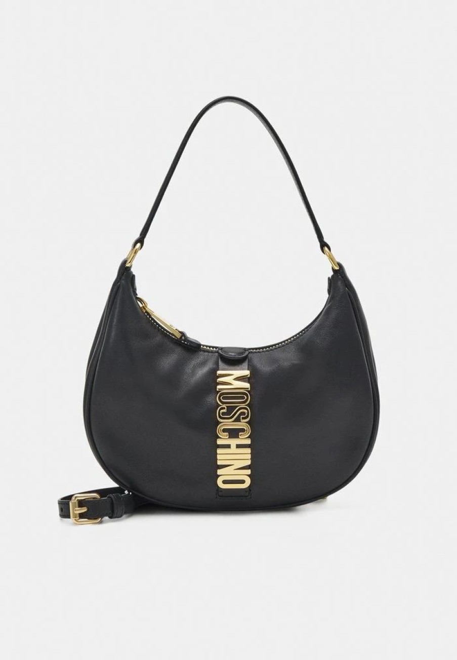 * | Moschino Belt Shoulder Bag Handbag Black