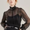 * | Moschino Bondage Buckle Blouse Black