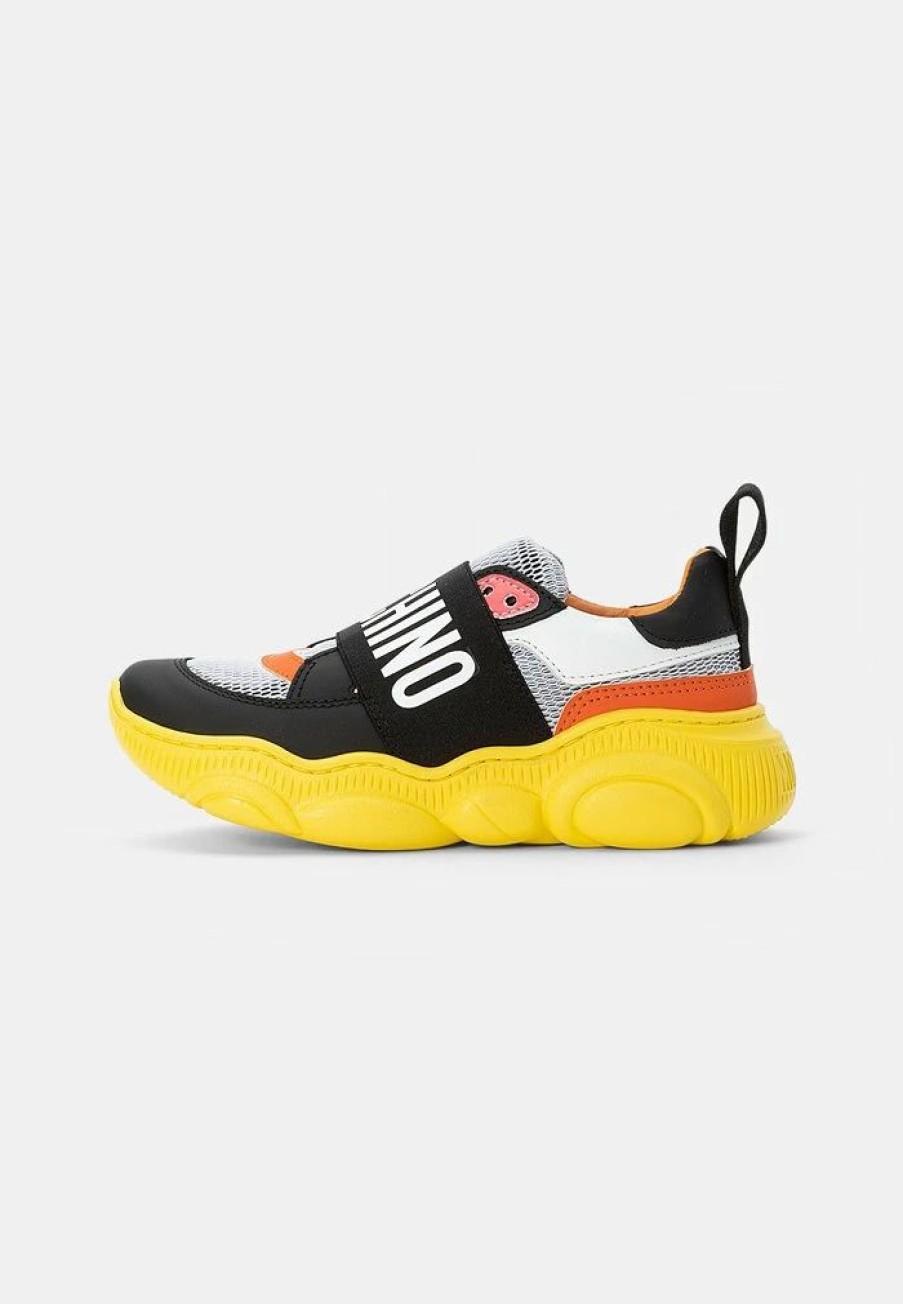 * | Moschino Unisex Trainers White/Black/Orange/White