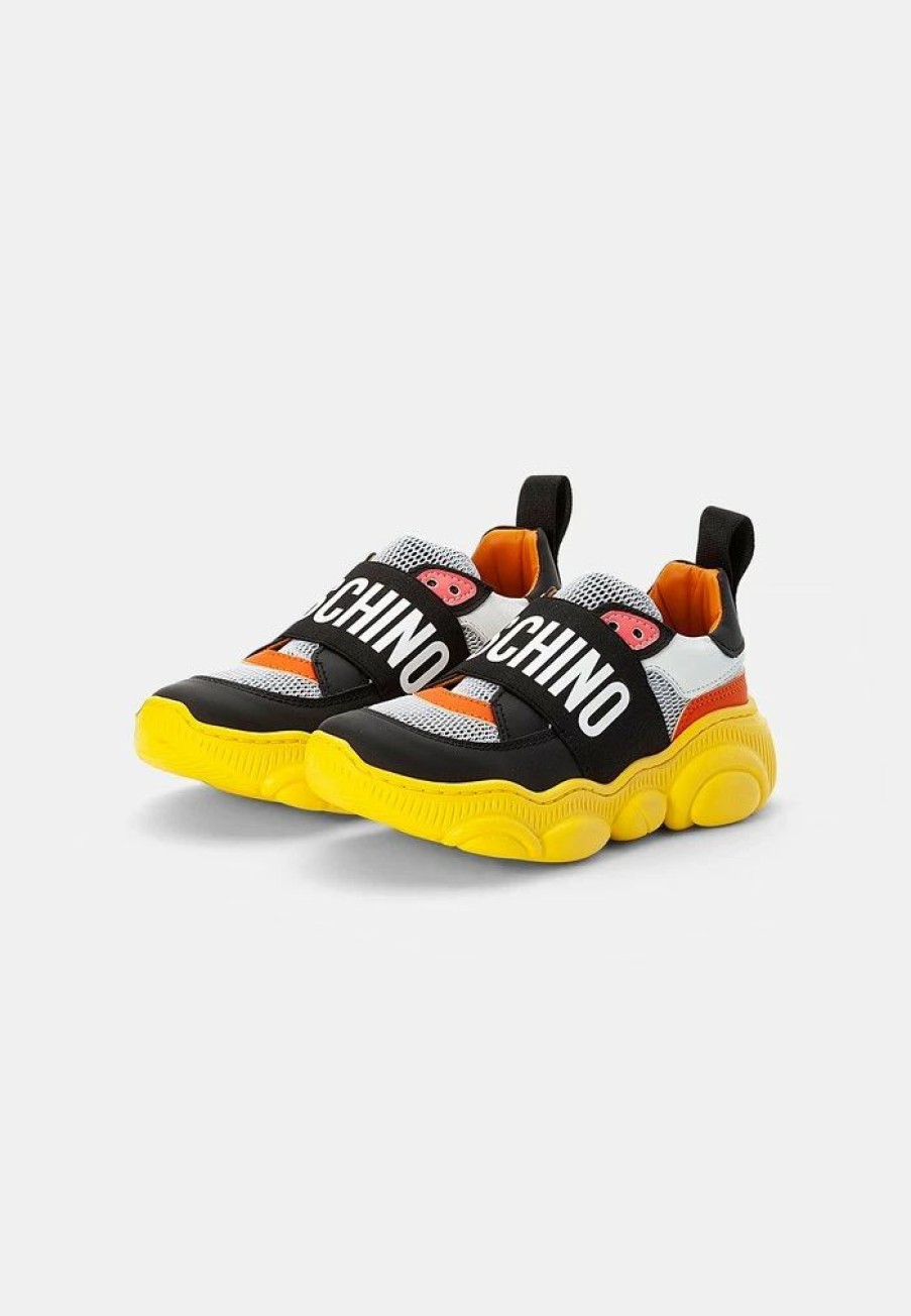 * | Moschino Unisex Trainers White/Black/Orange/White