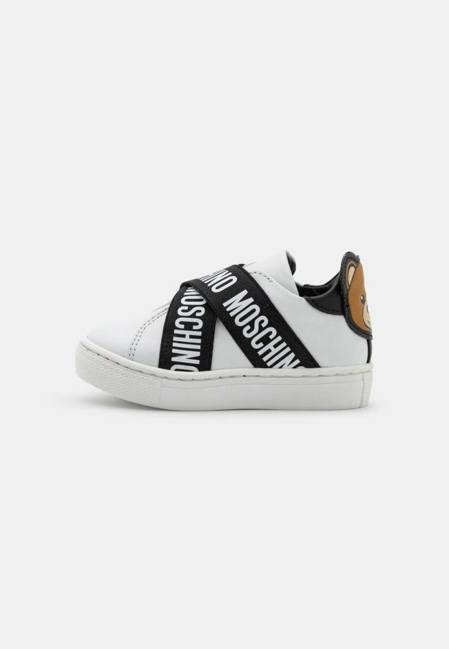 * | Moschino Unisex Slip-Ons White/Black