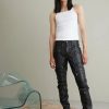 * | Moschino Trousers Leather Trousers Black