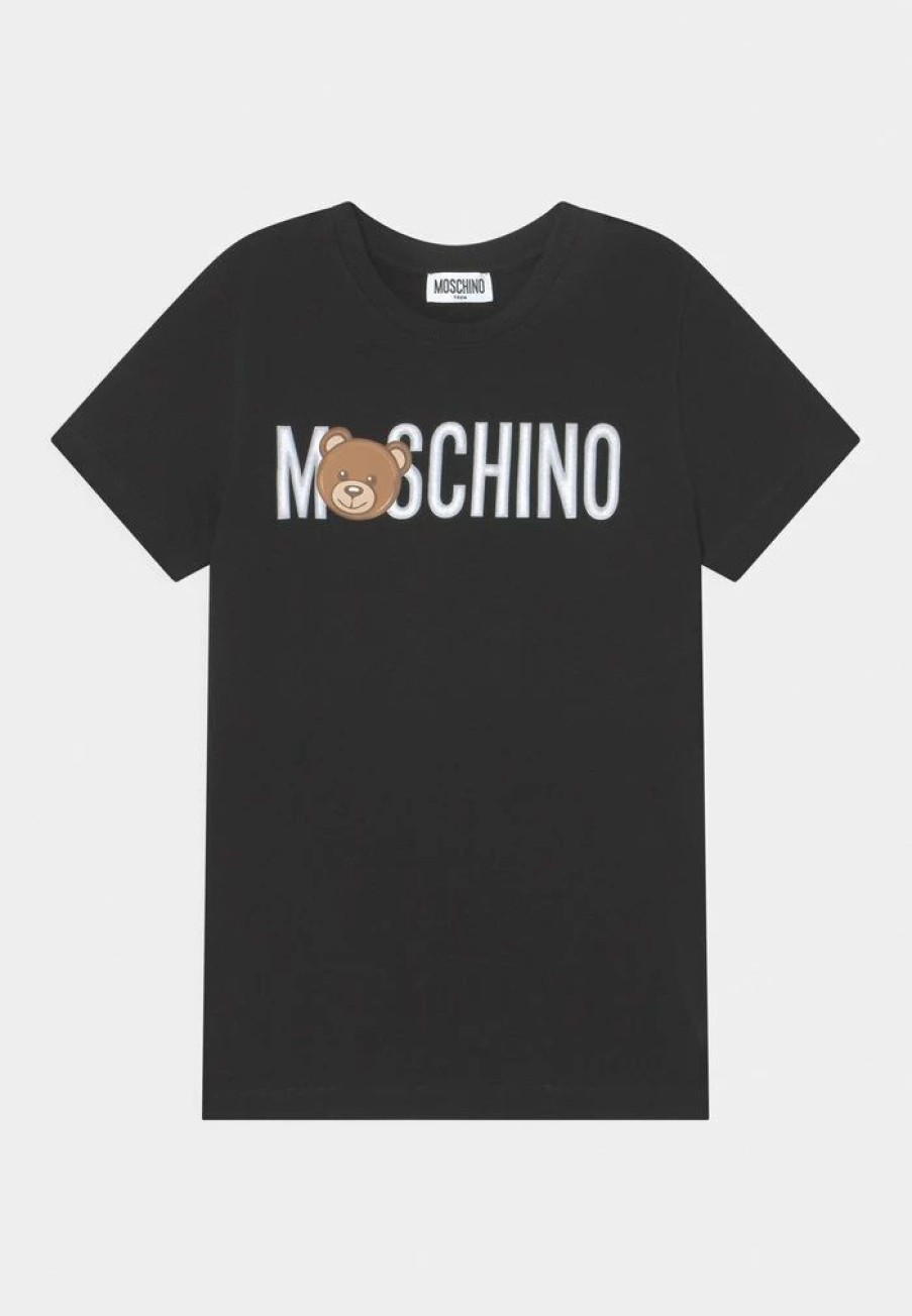 * | Moschino Unisex Print T-Shirt Black