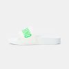 * | Moschino Mules White/Neon Green