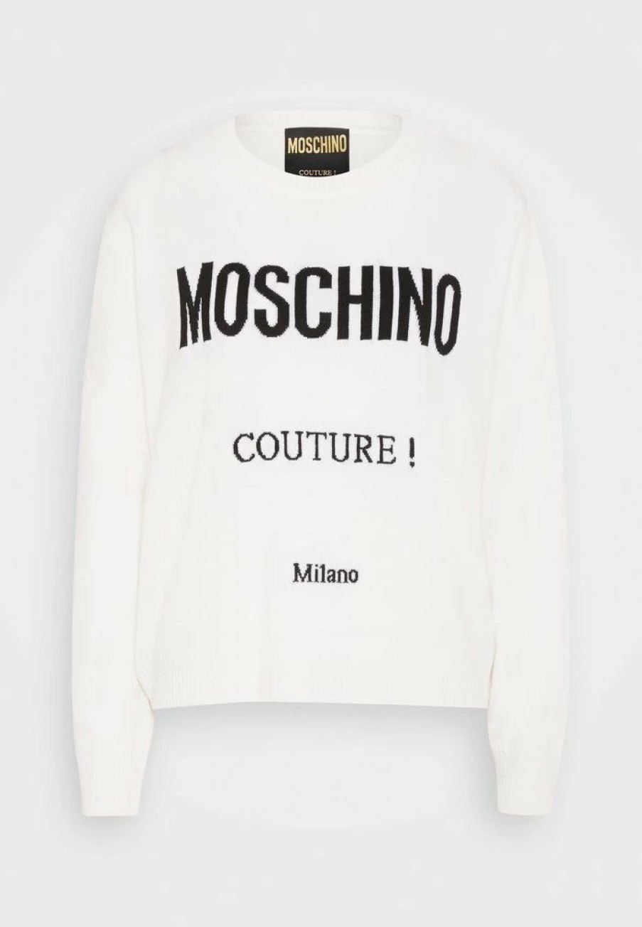 * | Moschino Institutional Logos Jumper White