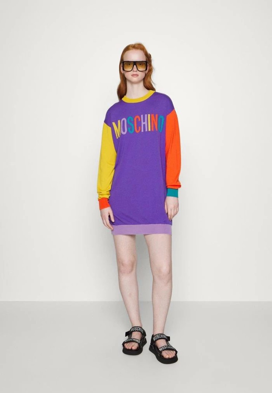 * | Moschino Color Block Jumper Dress Blue