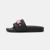 * | Moschino Mules Black/Pink Lettering