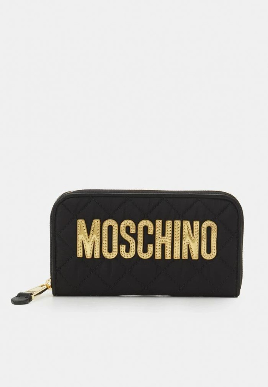 * | Moschino Portafoglio Wallet Black/Gold-Coloured