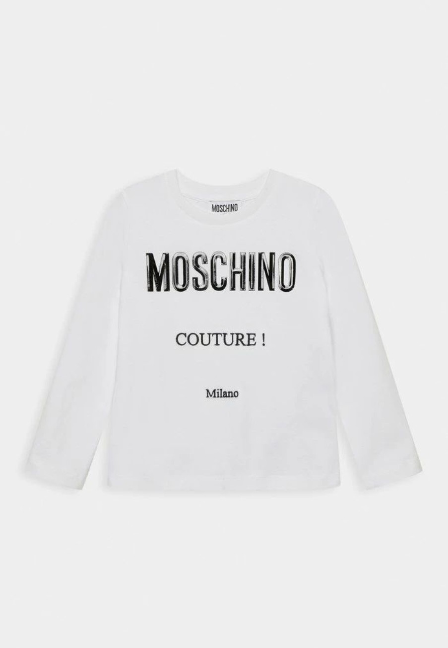 * | Moschino Unisex Long Sleeved Top Optical White