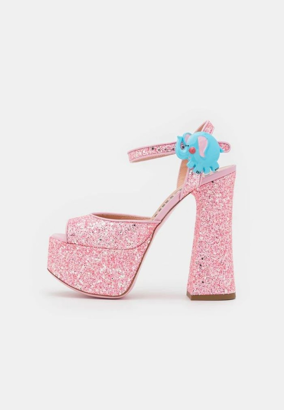 * | Moschino High Heeled Sandals Rosa