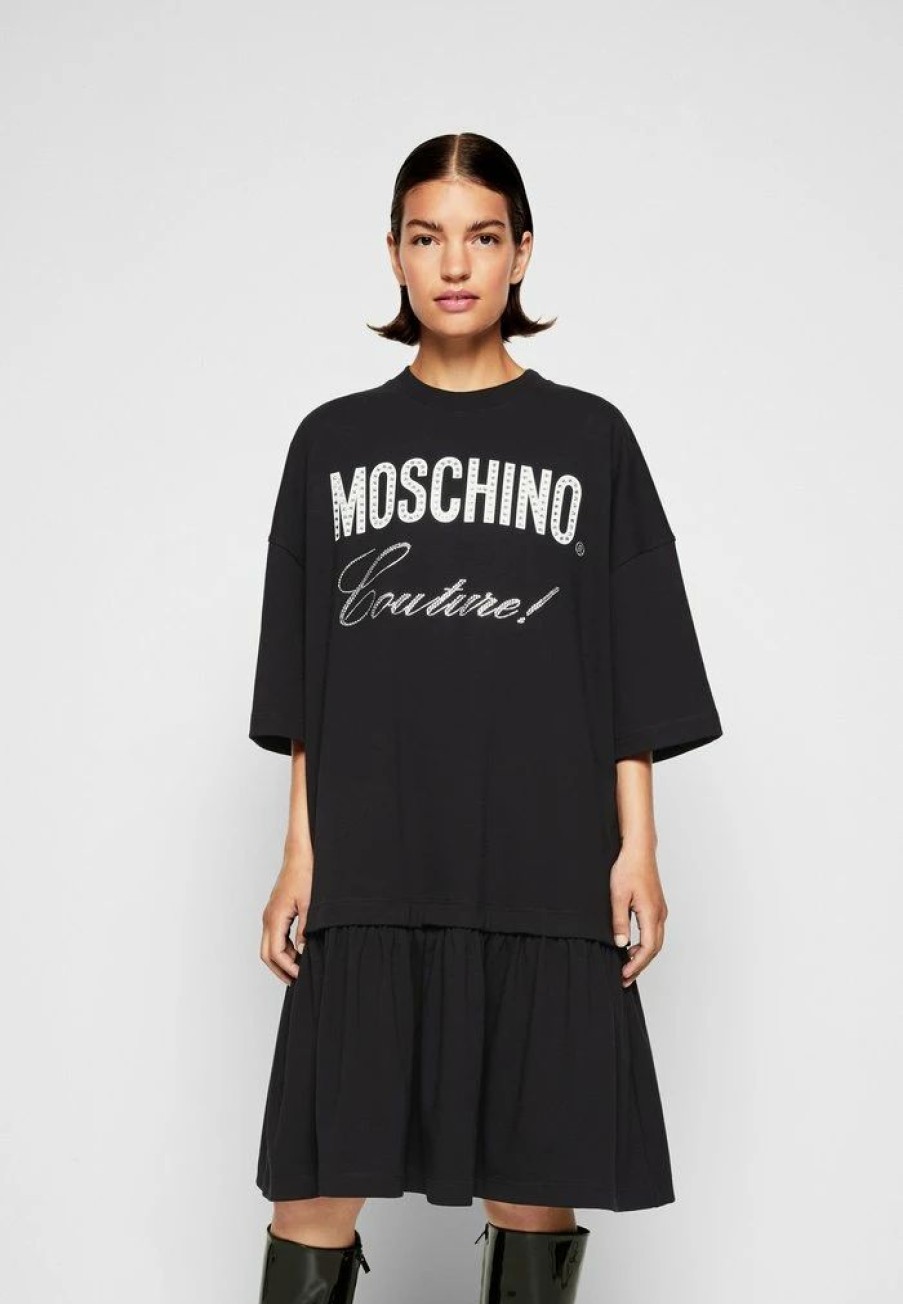 * | Moschino Unitard Jersey Dress Black