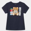 * | Moschino Tee Unisex Print T-Shirt Navy Blue