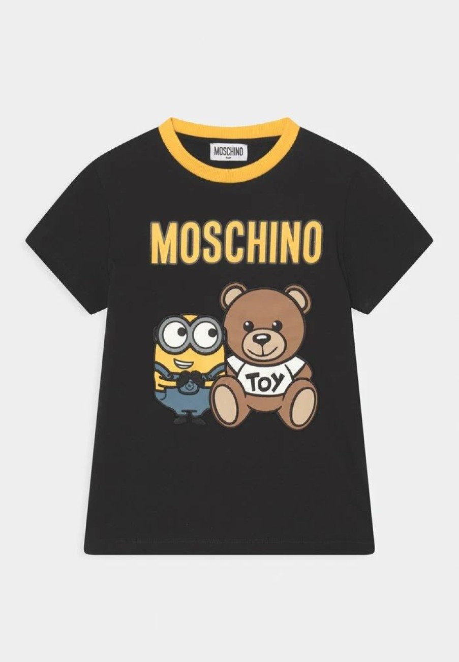 * | Moschino X Minions Print T-Shirt Black