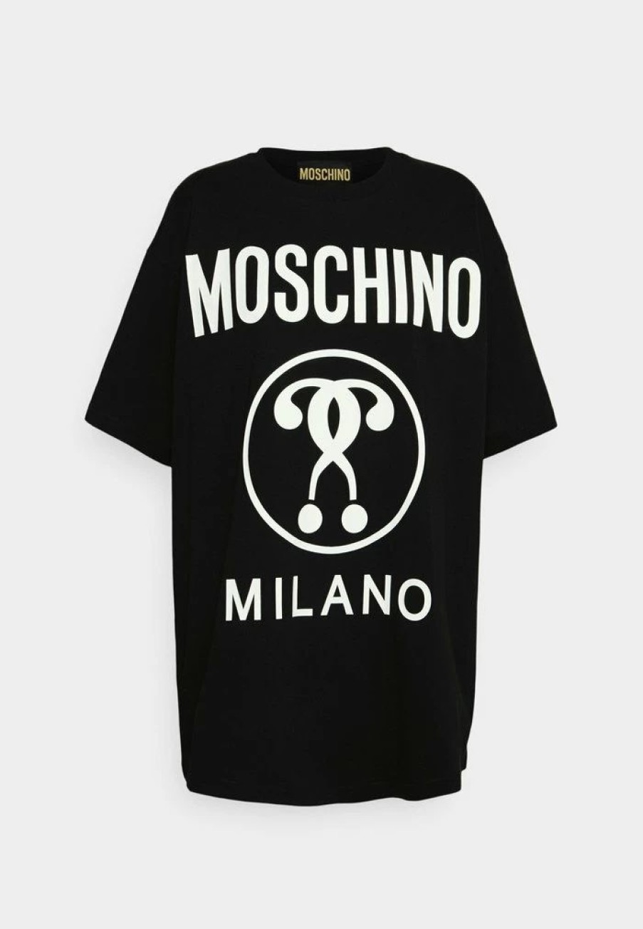 * | Moschino Institutional Logos Print T-Shirt Black