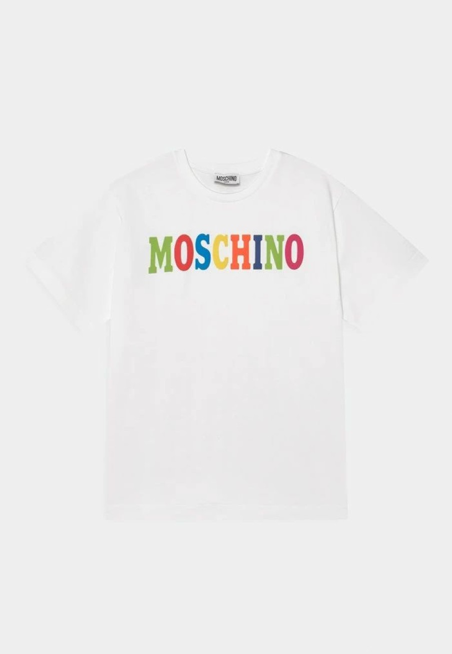 * | Moschino Maxi Unisex Print T-Shirt Optical White