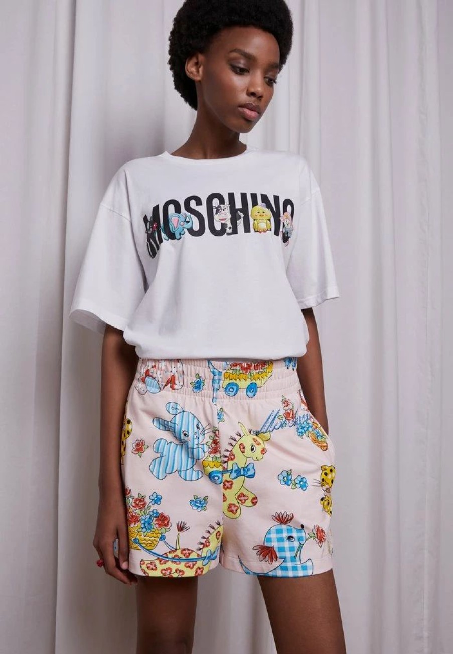 * | Moschino Calico Animals All Over Shorts Pink