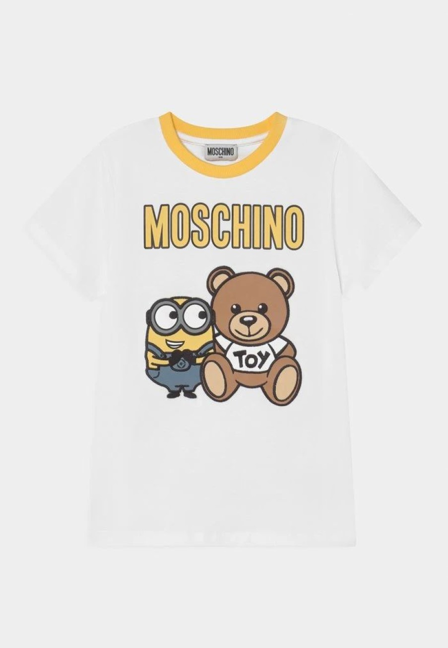 * | Moschino X Minions Print T-Shirt Optical White