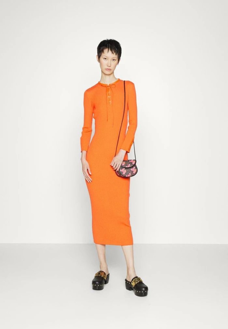 * | Moschino Bondage Day Dress Orange