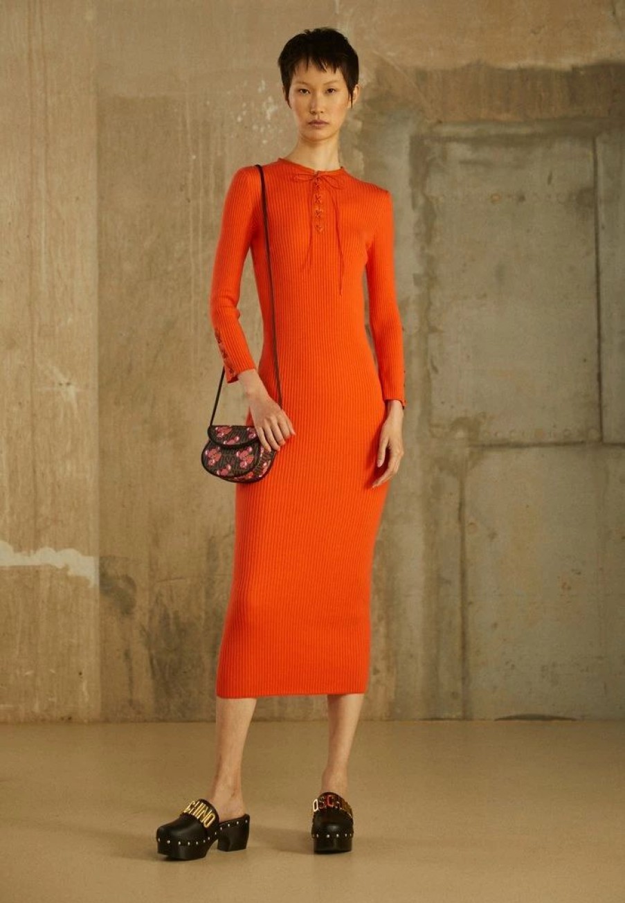 * | Moschino Bondage Day Dress Orange