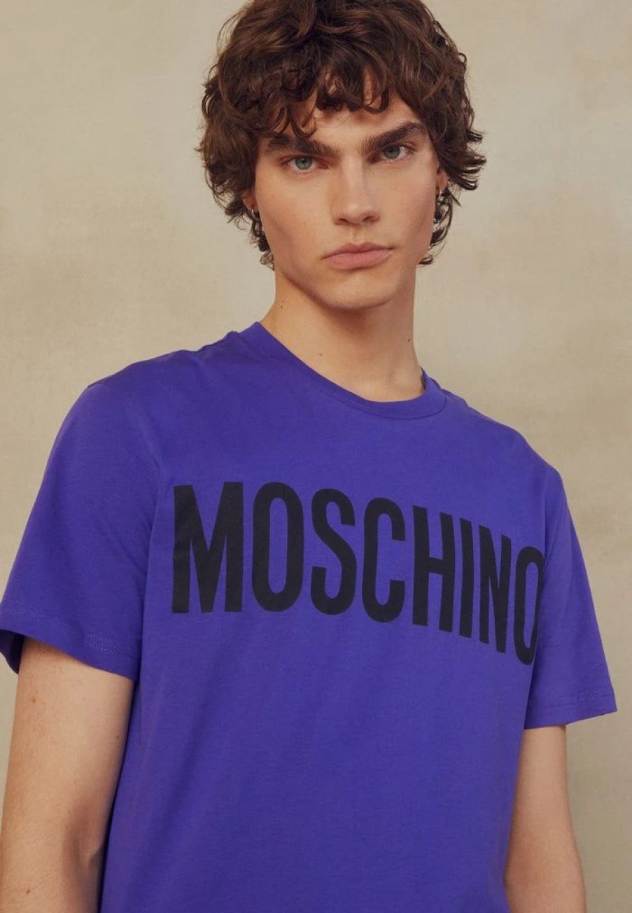 * | Moschino Print T-Shirt Blue