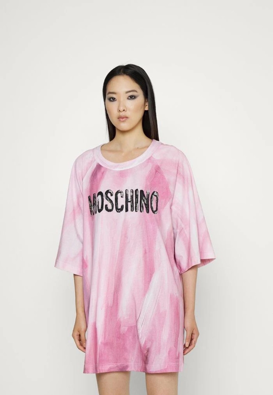 * | Moschino Unitard Jersey Dress Pink