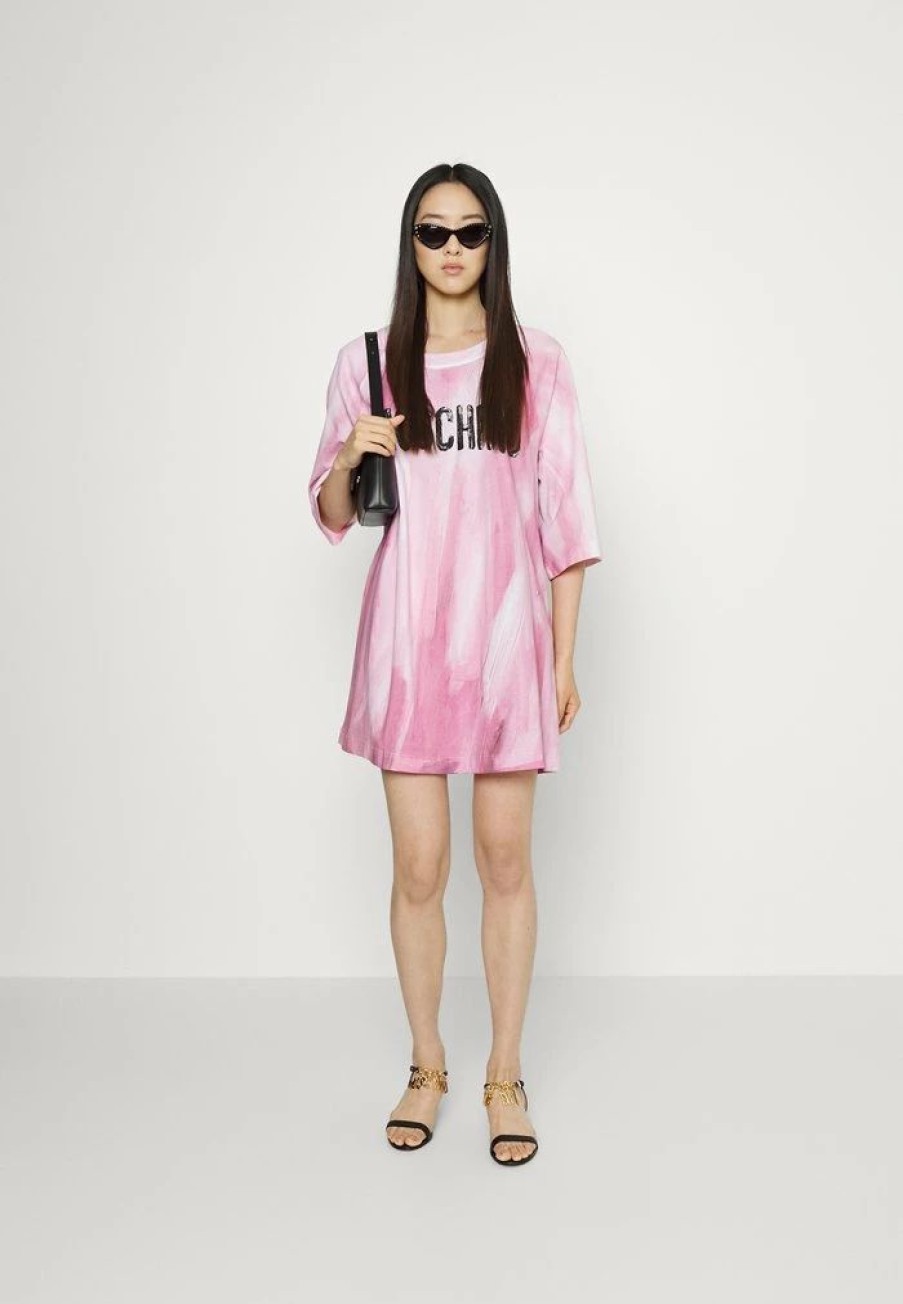 * | Moschino Unitard Jersey Dress Pink