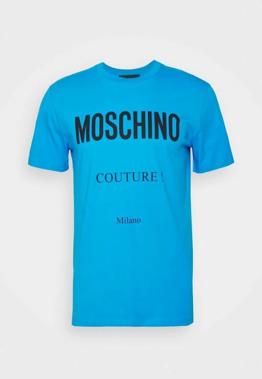 * | Moschino Print T-Shirt Fantasy Light Blue