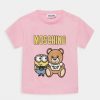 * | Moschino Minions Unisex Print T-Shirt Sweet Pink