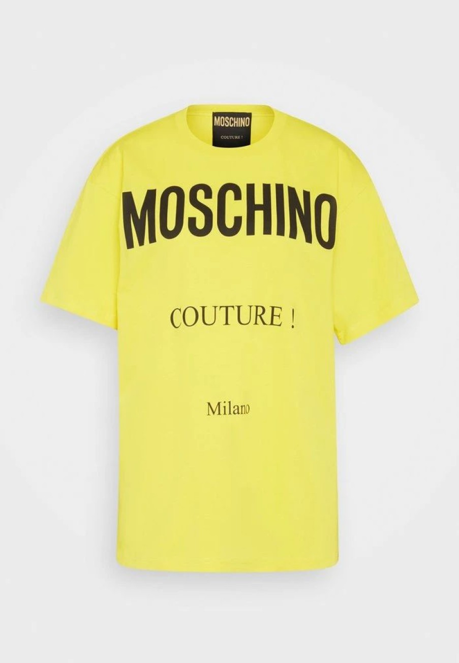 * | Moschino Institutional Logos Print T-Shirt Yellow