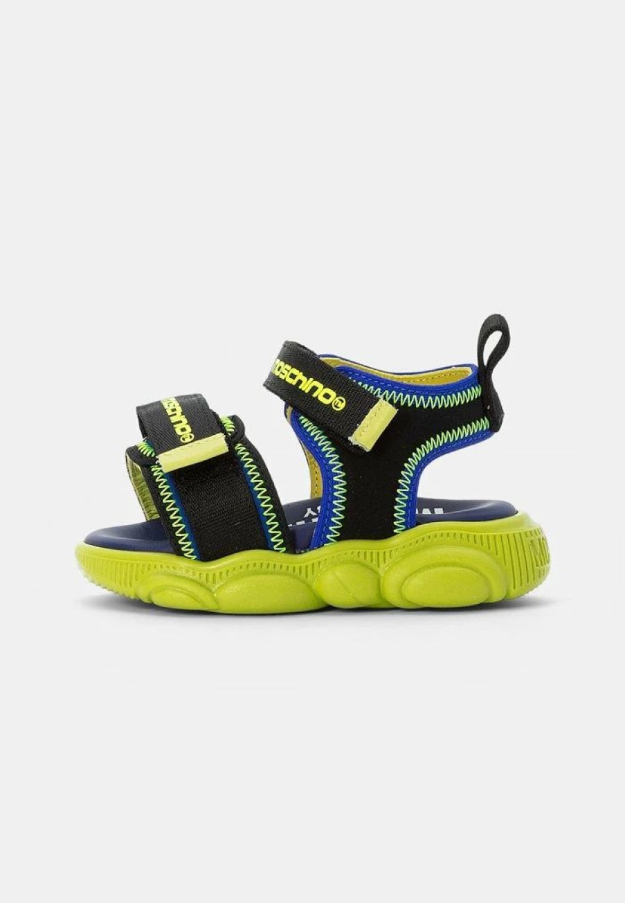 * | Moschino Sandals Black/Yellow/Indigo