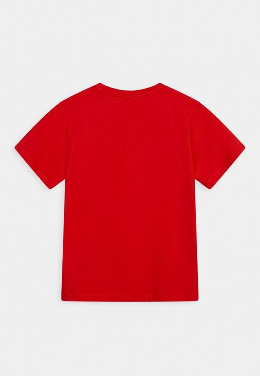 * | Moschino Maxi Tee Unisex Print T-Shirt Poppy Red