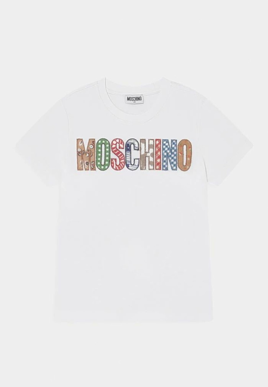 * | Moschino Unisex Print T-Shirt Optical White