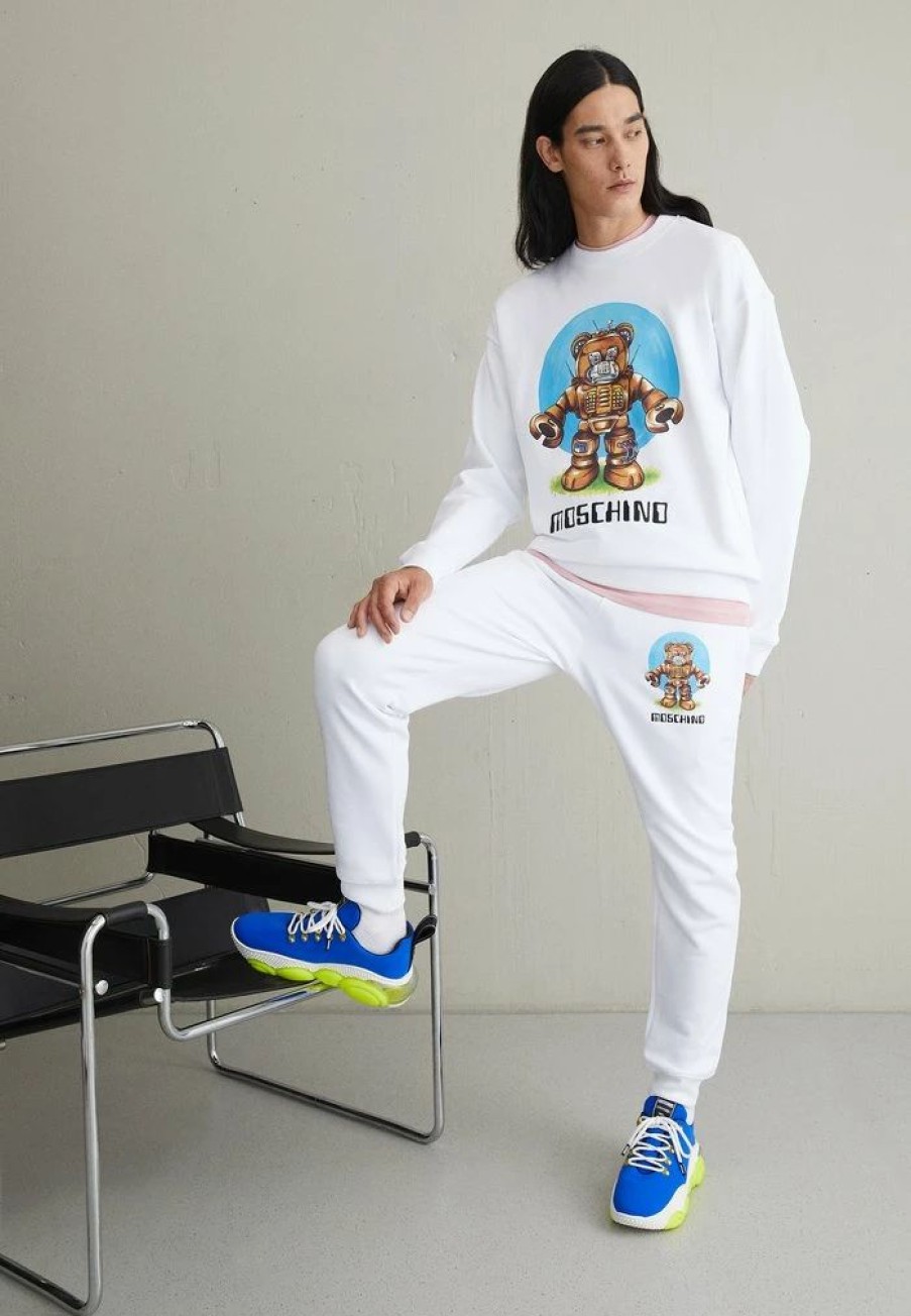 * | Moschino Tracksuit Bottoms Fantasy White