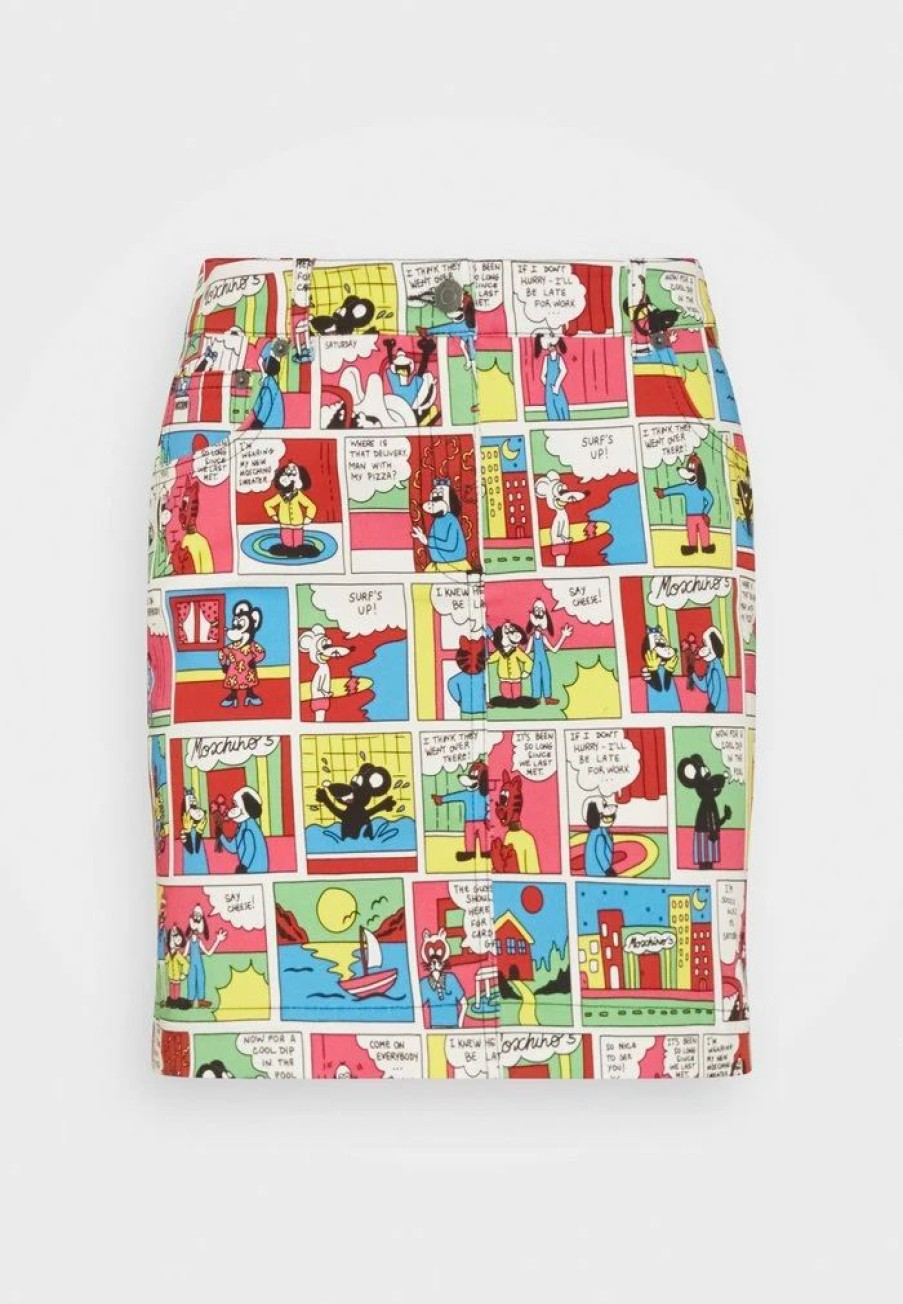 * | Moschino Comic Mini Skirt Fantasy Print