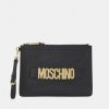 * | Moschino Lettering Clutch Clutch Black