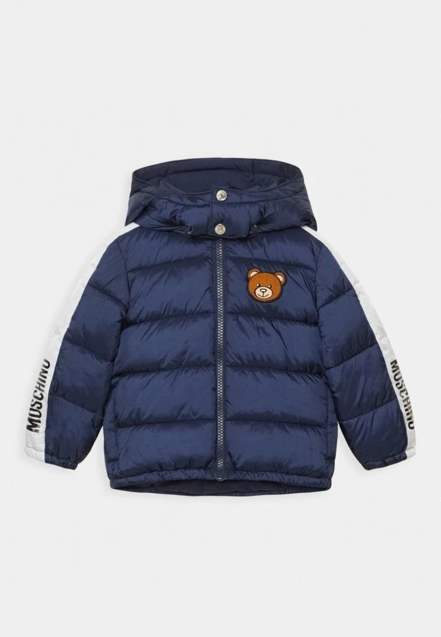 * | Moschino Padded Unisex Winter Jacket Navy Blue