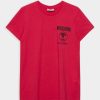 * | Moschino Addition Unisex Print T-Shirt Fuxia