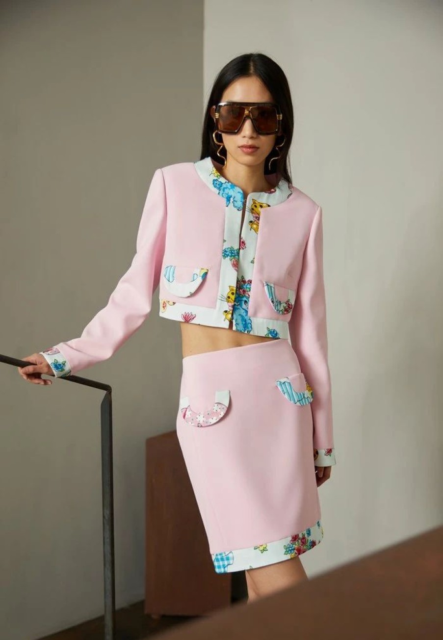 * | Moschino Calico Animals Blazer Pink