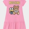 * | Moschino Dress Minions Jersey Dress Sweet Pink