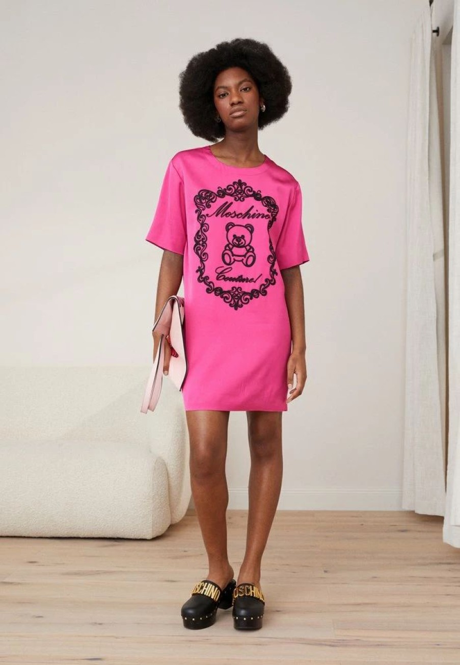 * | Moschino Embroidery Bear Day Dress Violet