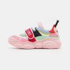 * | Moschino Pop Teddy Sole Lace Strap Logo Print Trainers Pink/Multi-Coloured