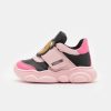 * | Moschino Teddy Sole Strap Bear Patch Trainers Pink/Black