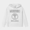 * | Moschino Hooded Unisex Sweatshirt Optical White