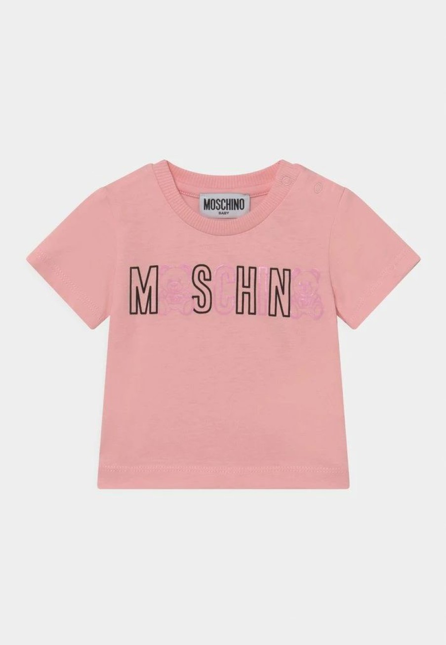 * | Moschino Unisex Print T-Shirt Sugar Rose