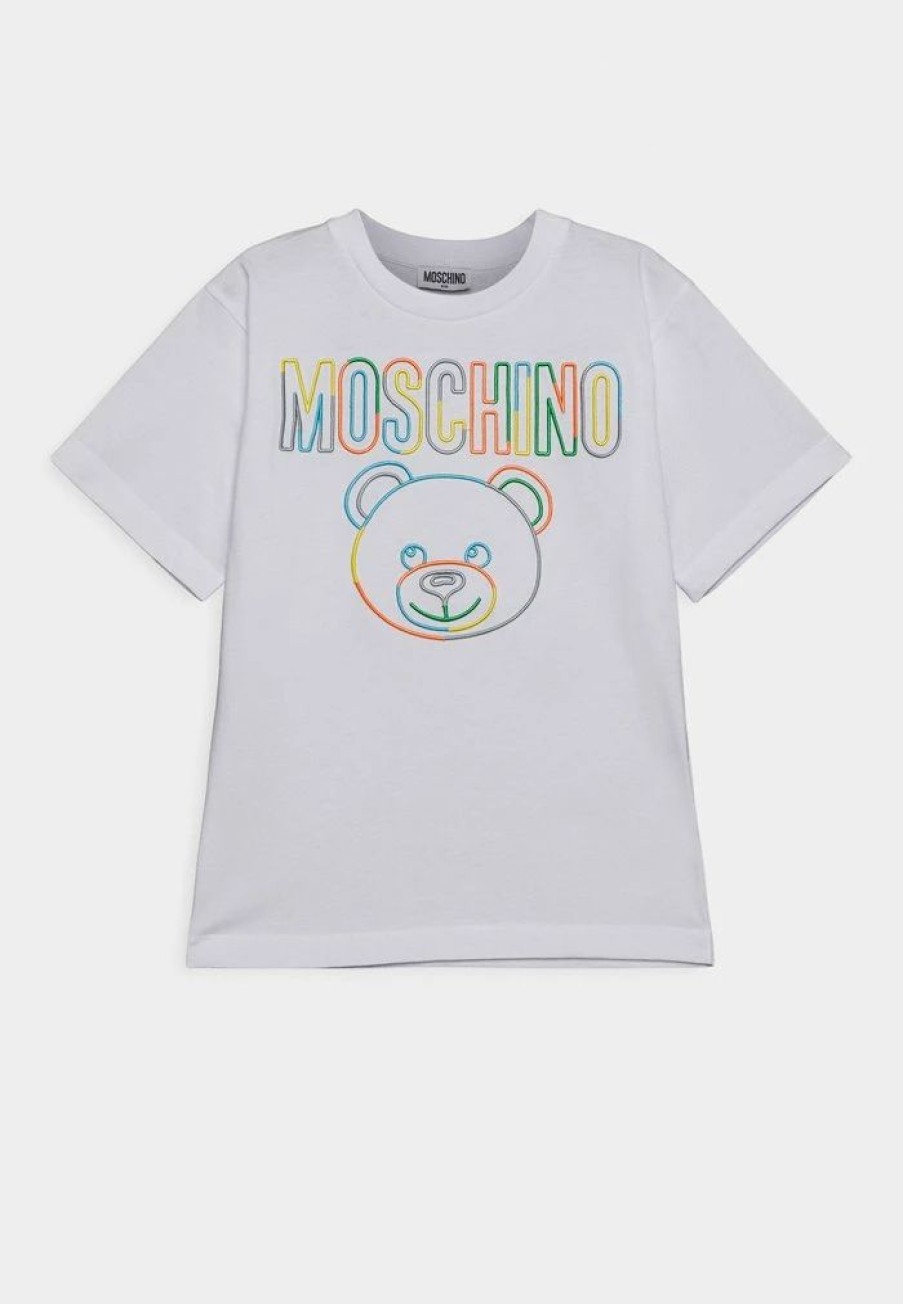 * | Moschino Maxi Unisex Print T-Shirt Optical White