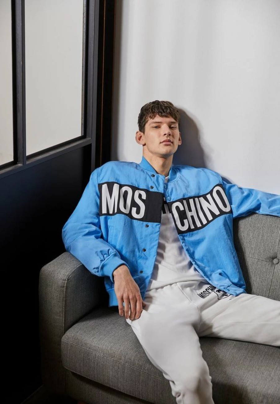 * | Moschino Outerwear Bomber Jacket Light Blue