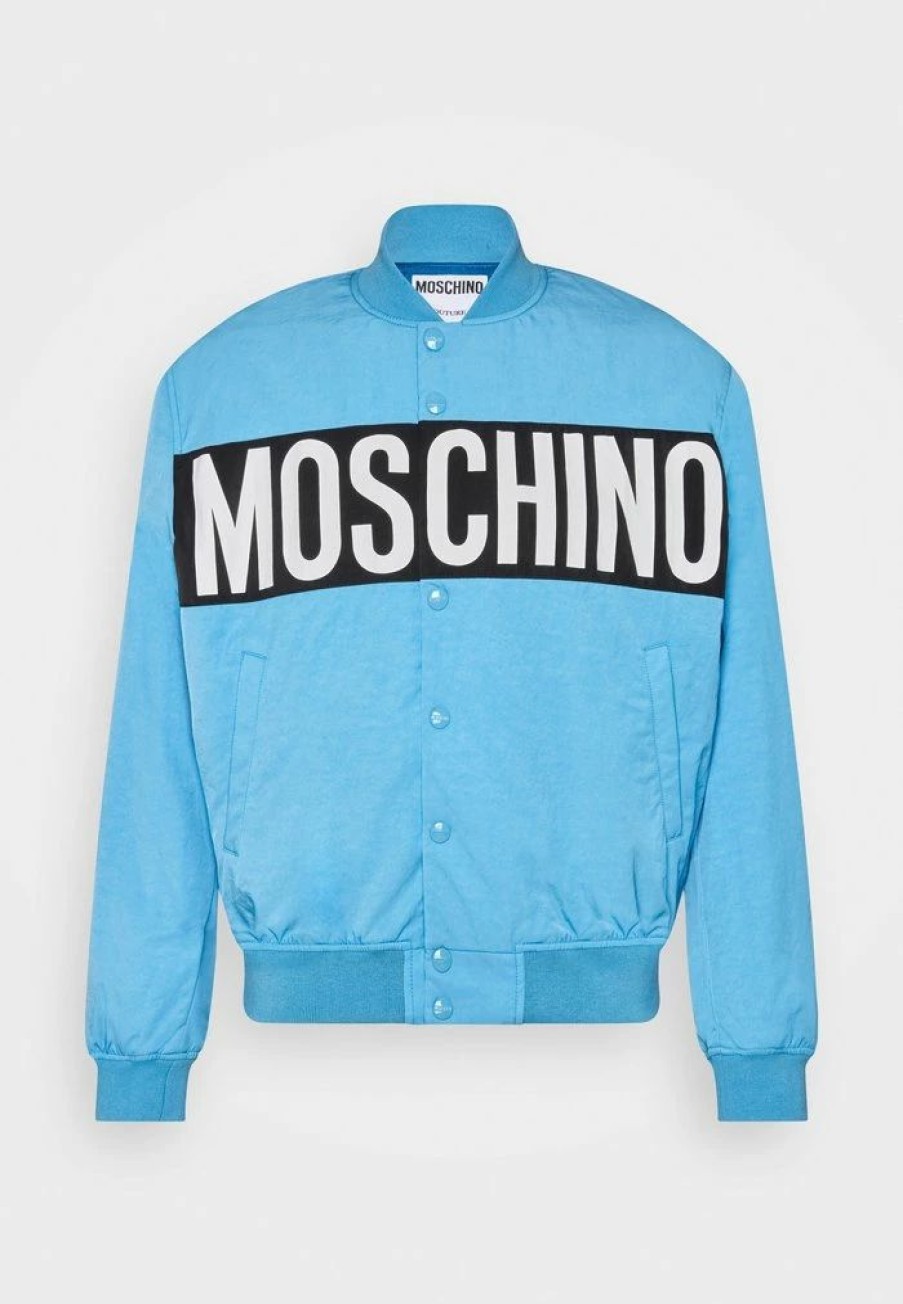 * | Moschino Outerwear Bomber Jacket Light Blue