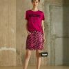 * | Moschino Double Smile Print T-Shirt Fuchsia