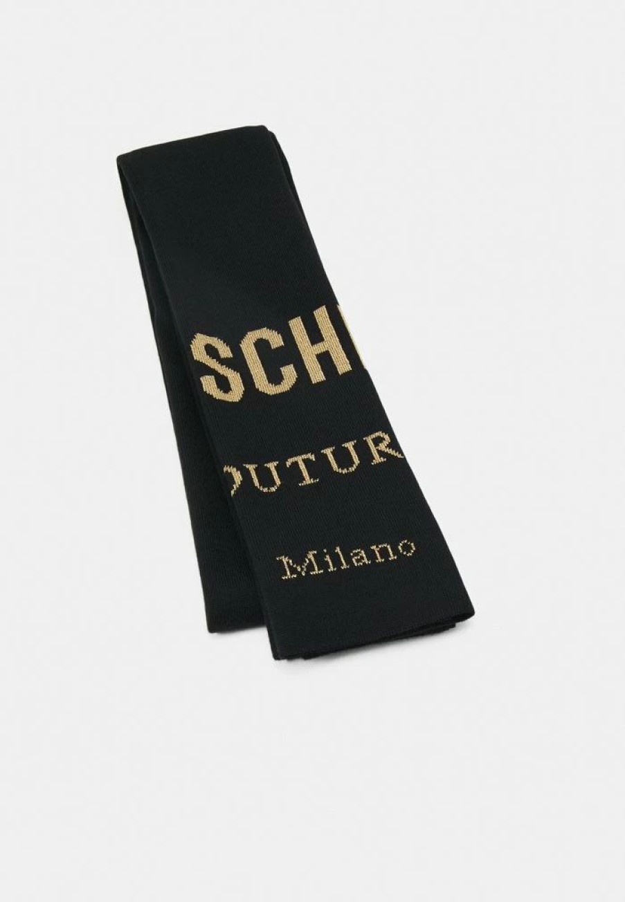 * | Moschino Unisex Scarf Black/Gold-Coloured